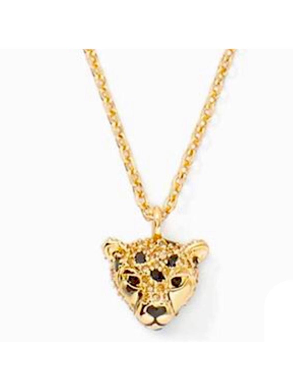 Kate Spade Run Wild Cheetah Mini Pendant on necklace